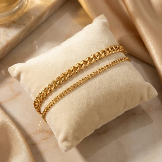 Gold Plated Cuban Link Anklet